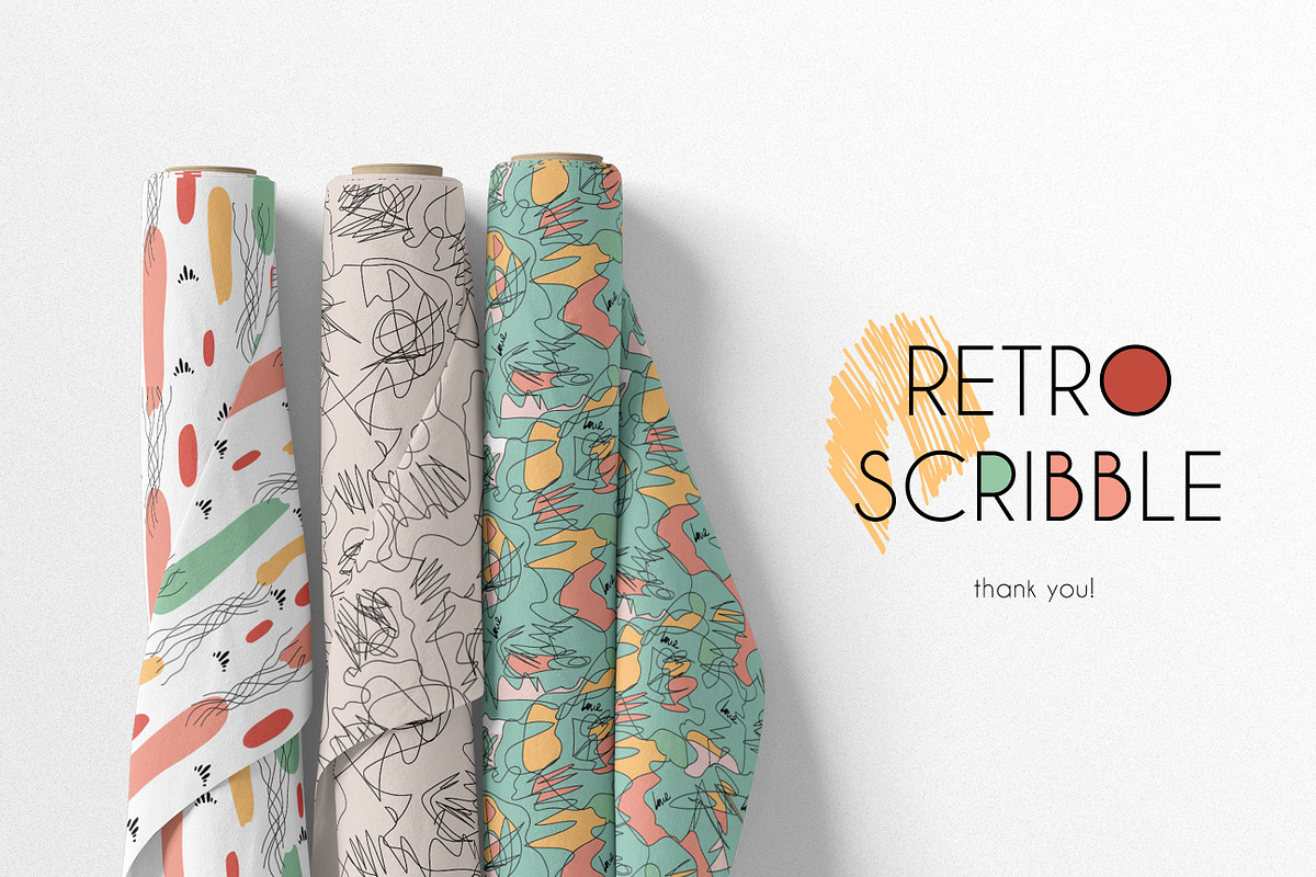 Retro Scribble Abstract pattern, a Pattern Graphic by AnnaTkachi (Photo 8 of 8)