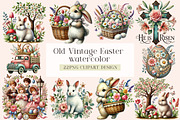 Old Vintage Easter Sublimation Clipa, an Illustration by DreamArtGraphic (Thumbnail 1 of 4)