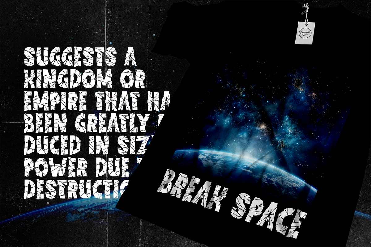 Fracture Dreams Crack Horror Font, a Blackletter Font by dansdesign (Photo 5 of 9)
