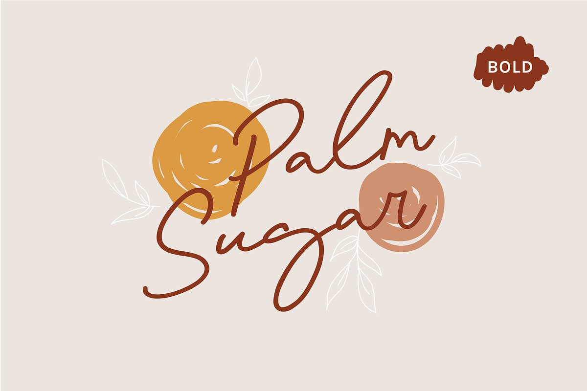 Palm Sugar Font + Doodles, a Script Font by etigletters (Photo 9 of 9)