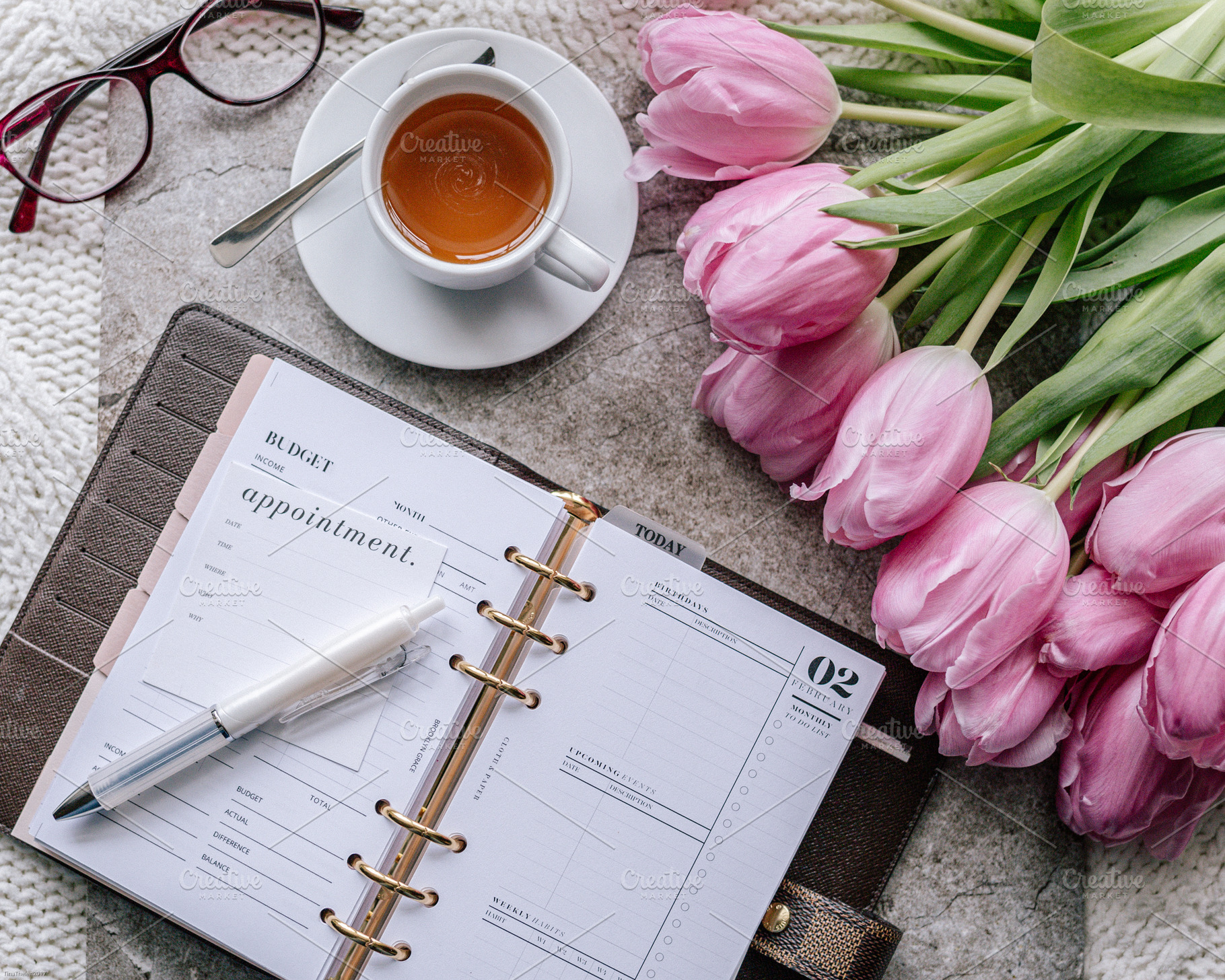 Planner Flatlay, a Business Photo by Tina Thelen Photography