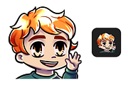 12 Red Hair Chibi Boy Twitch Emotes, an Illustration by Custom Fonts & Patterns (Thumbnail 11 of 12)
