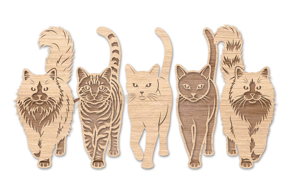 Soho Cat Laser Cut Wall Decor SVG, an Object Graphic by Rose Art (Photo 2 of 3)