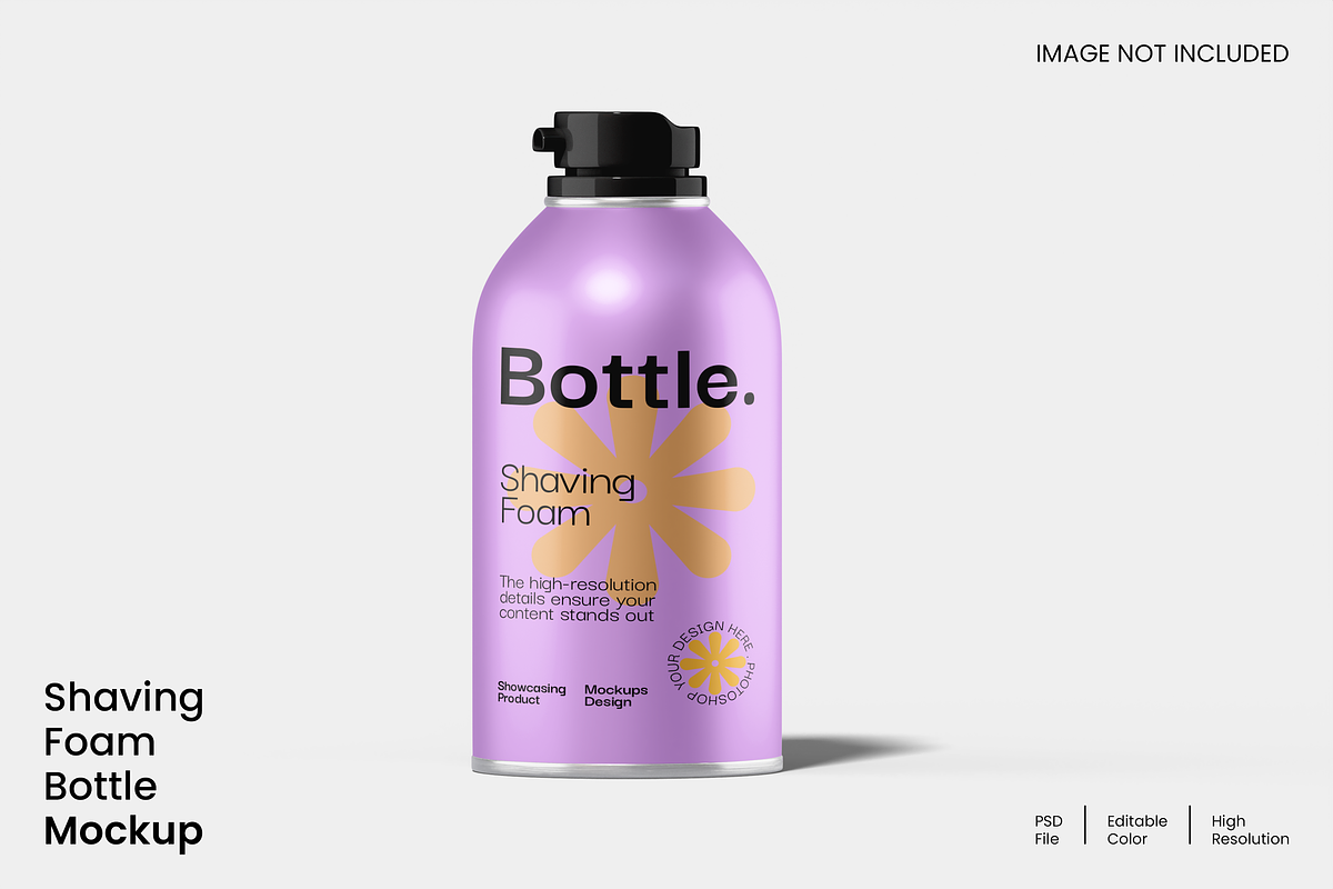 Shaving Foam Bottle Mockup, a Packaging Mockup by Unerispace