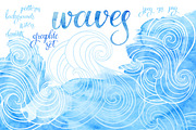 Waves. Graphic set., a Pattern Graphic by maritime_m (Thumbnail 1 of 7)