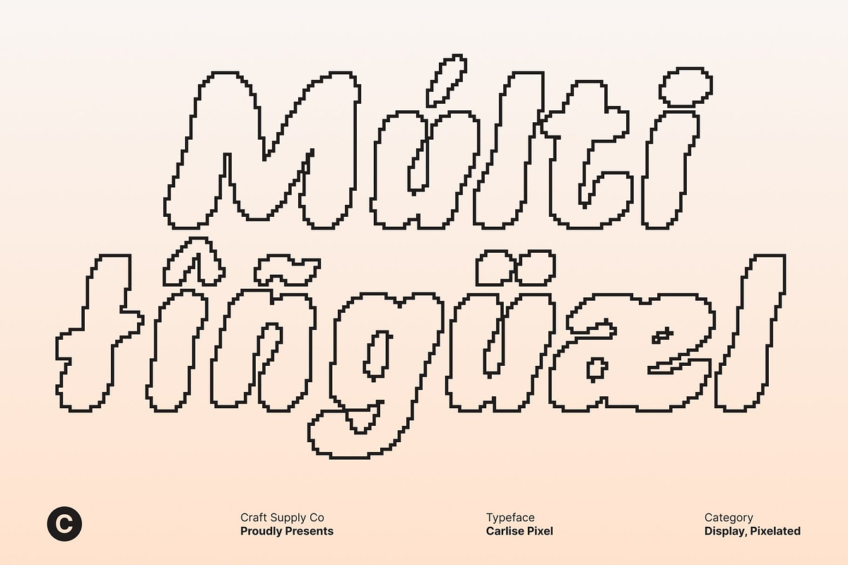 Carlise Pixel, a Sans Serif Font by Craft Supply Co. (Photo 6 of 8)
