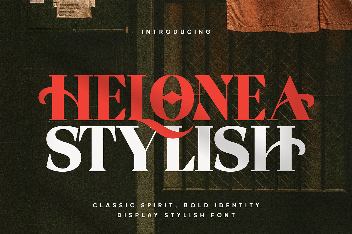 Helonea – Bold Display Font, a Serif Font by Randi Irvan | Rvandtype (Photo 1 of 11)