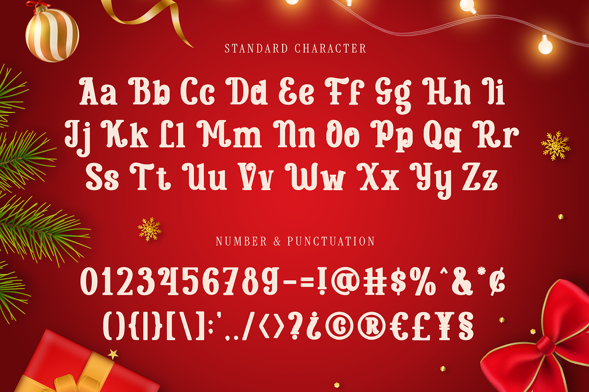 Sleighbells - Christmas Font, a Serif Font by Mozatype (Photo 3 of 9)
