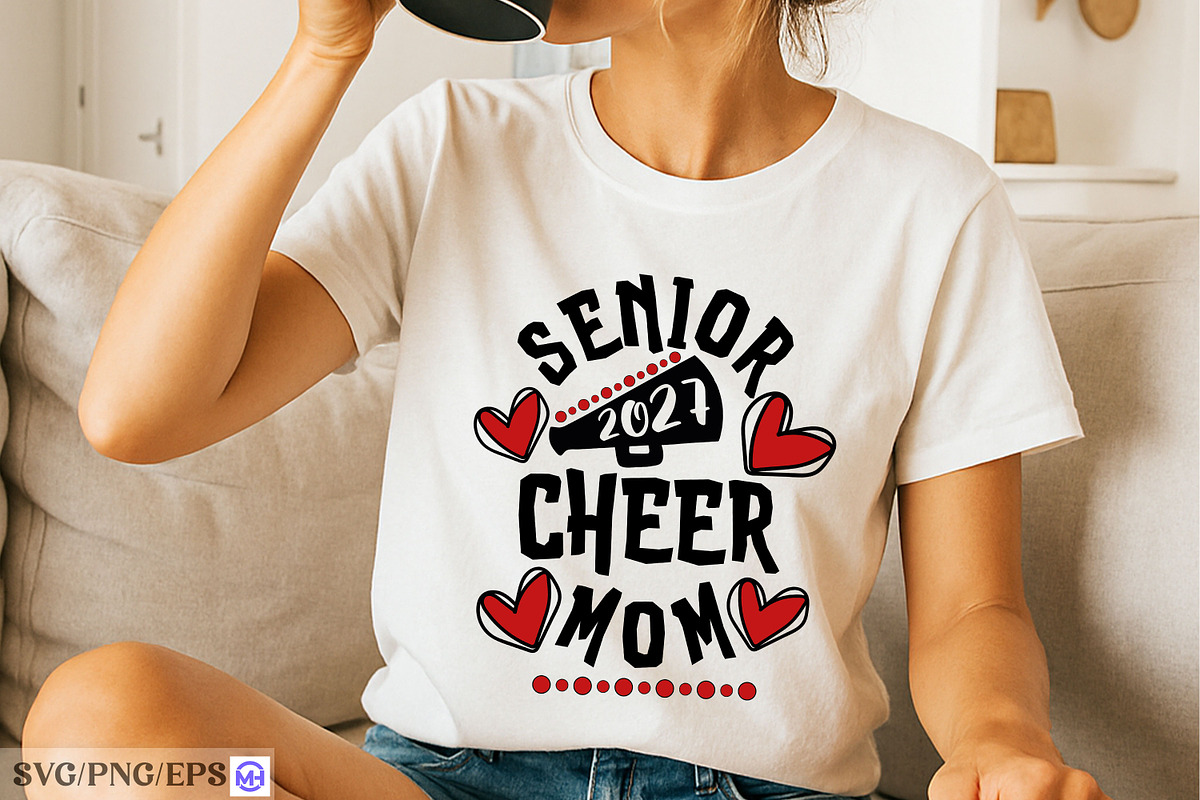 Cheer Mom Class of 2027 SVG, a Seasonal Illustration by mh_arif (Photo 2 of 3)