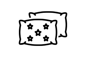 Pillow Cushion Black Icon