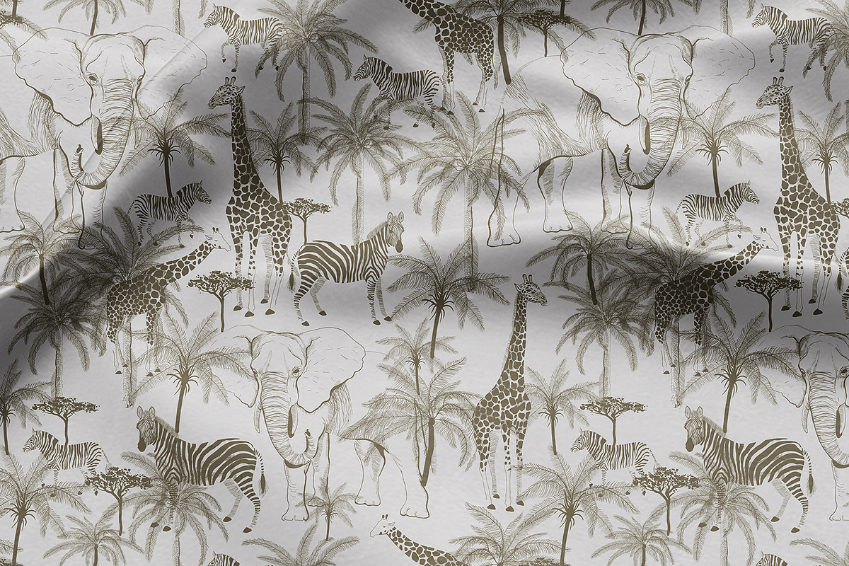 Powder jungle seamless + clipart set, a Pattern Graphic by PatternsBlooming (Photo 5 of 5)