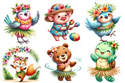 Cute Tropical Hula Dance Hawaiian, an Illustration by Designworld (Thumbnail 3 of 6)