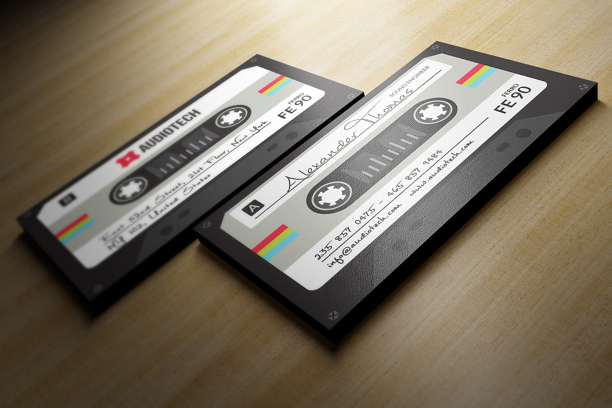 Cassette Tape Business Card, a Business Card Template by Marvel (Photo 1 of 5)