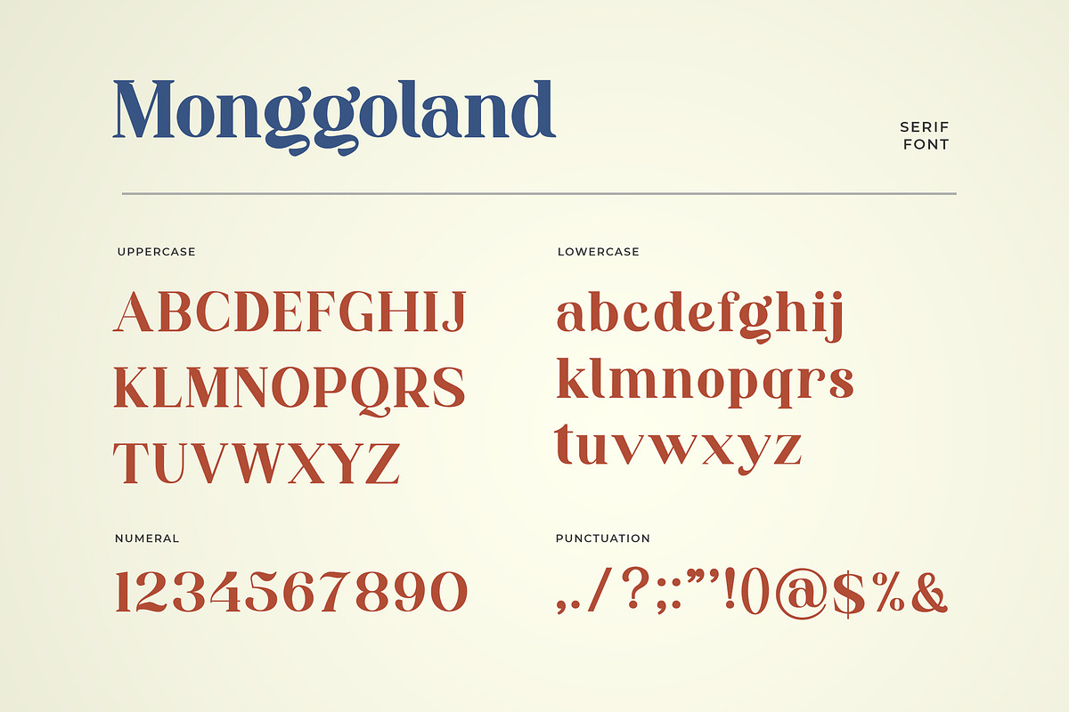 Monggoland Elegant Serif Font preview 4