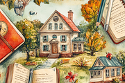Rustic Back-to-school Cottagecore, a Background Graphic by Printable Treasure (Thumbnail 3 of 5)