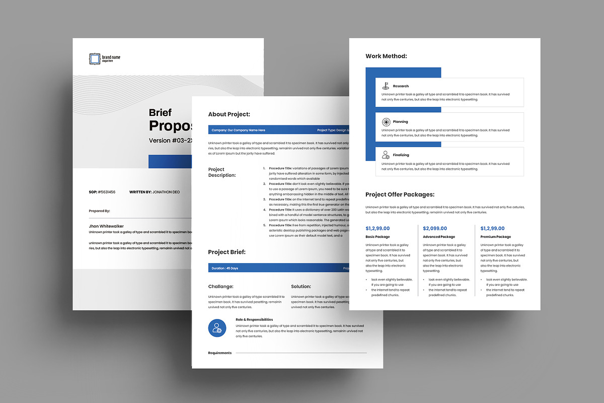 Project Proposal Template, Marketing, a Brochure Template by Niofix (Photo 2 of 6)