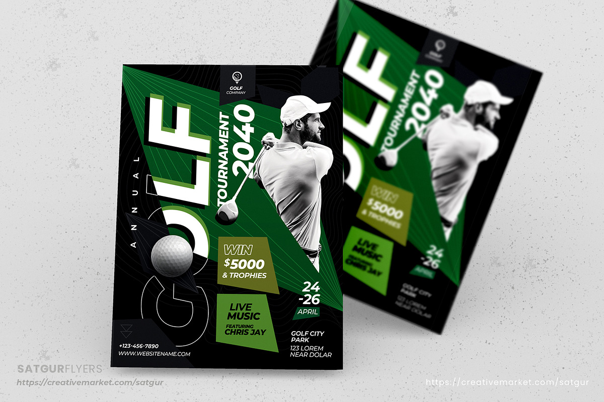 Golf Tournament Flyer Template preview 2