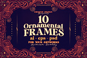10 Frames Vol.8 - Victorian Ornament, a Background Graphic by Cruzine (Thumbnail 2 of 8)
