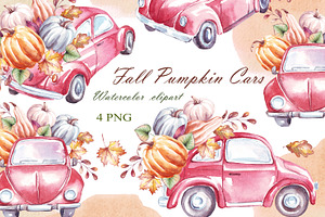 Fall Pumpkin Cars Png