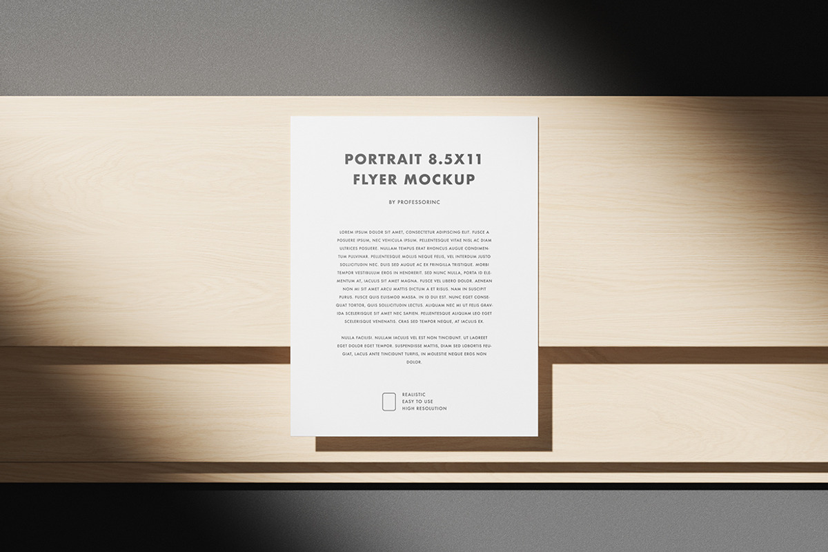 Portrait 8.5x11 Flyer Mockup Set, an Advertising Mockup by professorinc (Photo 4 of 6)