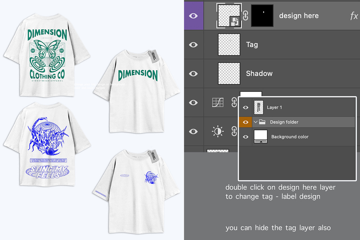 simple oversize t shirt psd mockup, a Shirt Mockup by NH graphic (Photo 4 of 4)