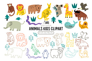 Animals Kids Clipart
