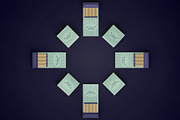 3d Top View of Matchboxes Mockup, a Print Template by The Rose Project (Thumbnail 2 of 3)