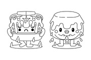 Kawaii Dessert Coloring Book vol 02, an Illustration by MEDZ (Thumbnail 3 of 3)