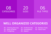 400 Professionals & Tools Line Icons, an Outline Icon by IconBunny (Thumbnail 3 of 6)