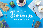 10 Feminine Mockups Pack, a Product Mockup by Victor Barac (Thumbnail 2 of 3)