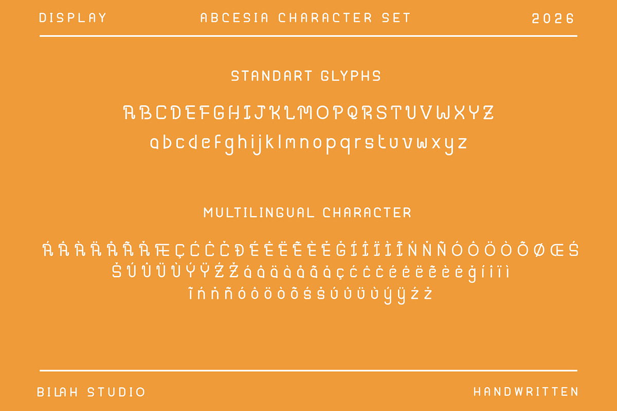 Abcesia - Display Vintage, a Sans Serif Font by Bilahstudio (Photo 11 of 11)