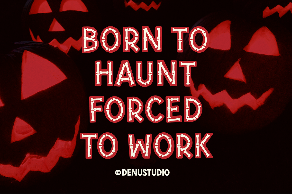 Hueso Bone | Halloween Bone Font, a Blackletter Font by Denustudios (Photo 6 of 12)