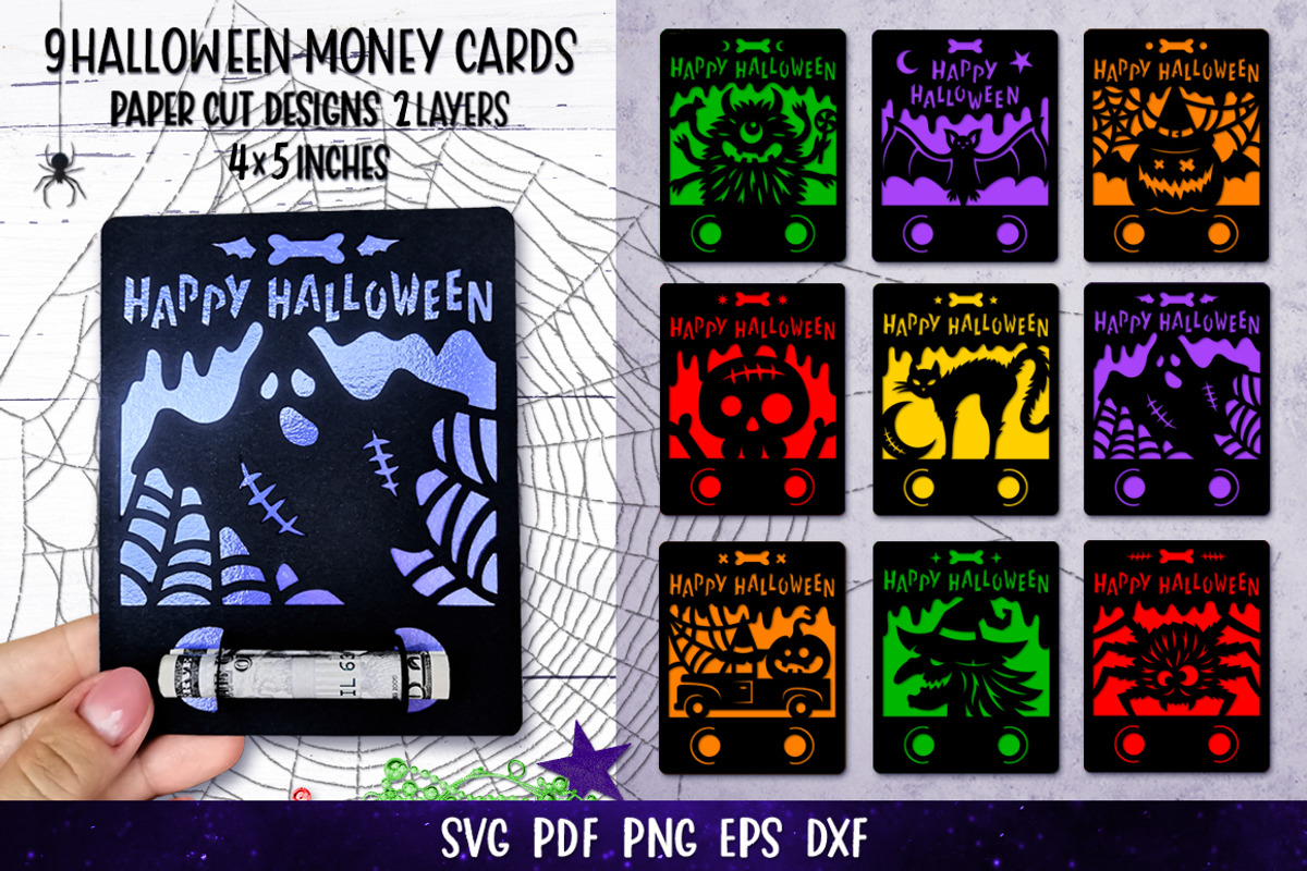 Halloween Money Card Bundle, a Card Template by Digital_Craftyfox (Photo 1 of 7)