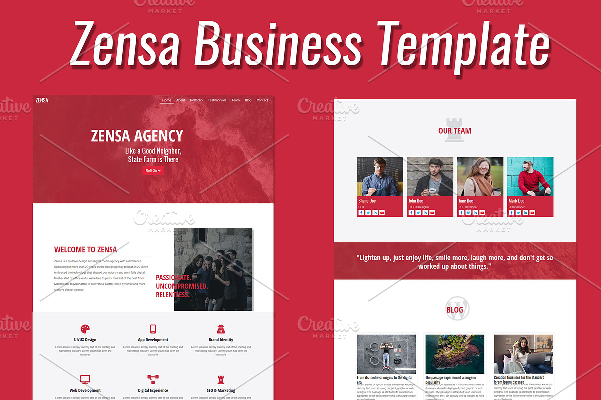 Zensa- MultiPurpose Onepage Template, a Bootstrap Template by Vishal Neswankar