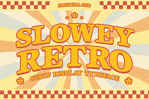 Slowey Retro - Playful Serif Display, a Serif Font by Pandeka Studio