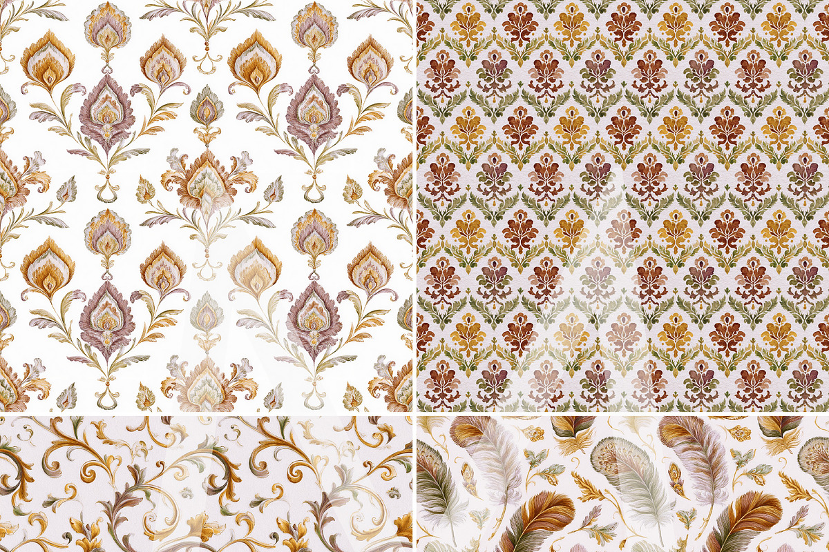 Bohemian Ornament Seamless Patterns, a Pattern Graphic by Maishop (Photo 4 of 7)