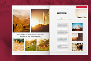 Magenta Magazine Layout