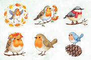 Positive Whimsical Fall Birds Bundle, an Illustration by Creative Art (Thumbnail 4 of 9)