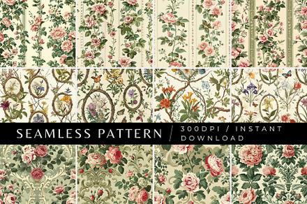 12 Fortuna's Flower Seamless Pattern, a Pattern Graphic by Inknfolly