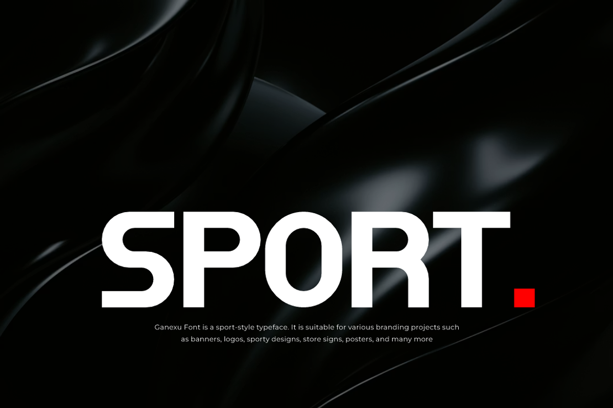 Ganexu - Modern Sport Font, a Sans Serif Font by QR Design Studio (Photo 2 of 7)