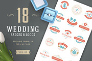 18 Wedding Logos and Badges, a Branding & Logo Template by Vasya Kobelev (Thumbnail 1 of 10)