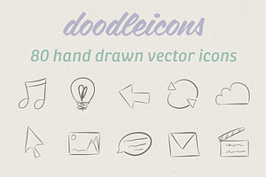 80 Hand Drawn Vector Icons