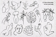 Artsy line drawings and shapes, an Illustration by Negative Space (Thumbnail 2 of 9)
