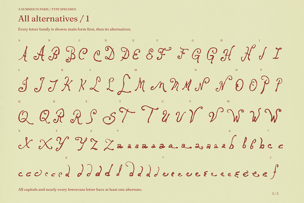 A Summer in Paris, a Handwritten Font by PeachCreme (Photo 17 of 18)