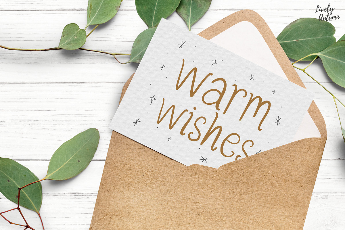 Warm wishes | Sans serif Handwriting, a Handwritten Font by LivelyAutumn11.11 (Photo 5 of 5)