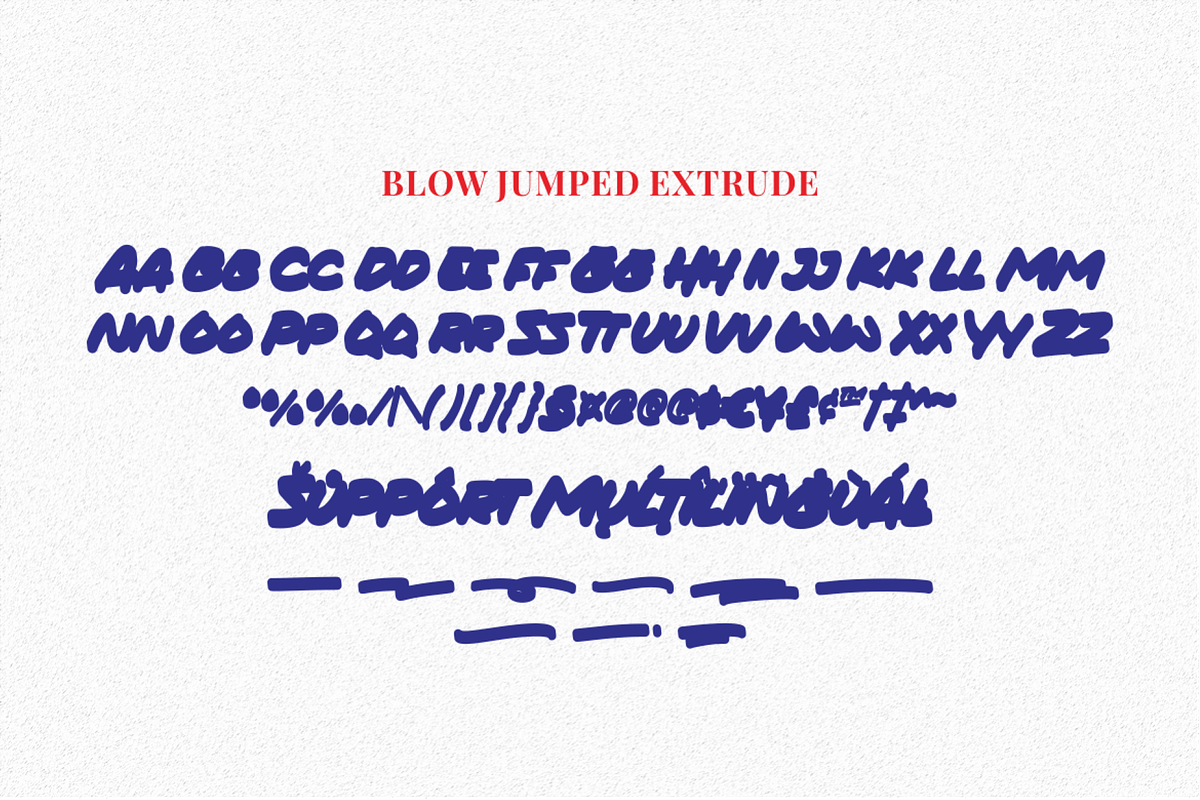 Blow Jumped - A Display Font, a Handwritten Font by a Piece of Cake (Photo 10 of 11)