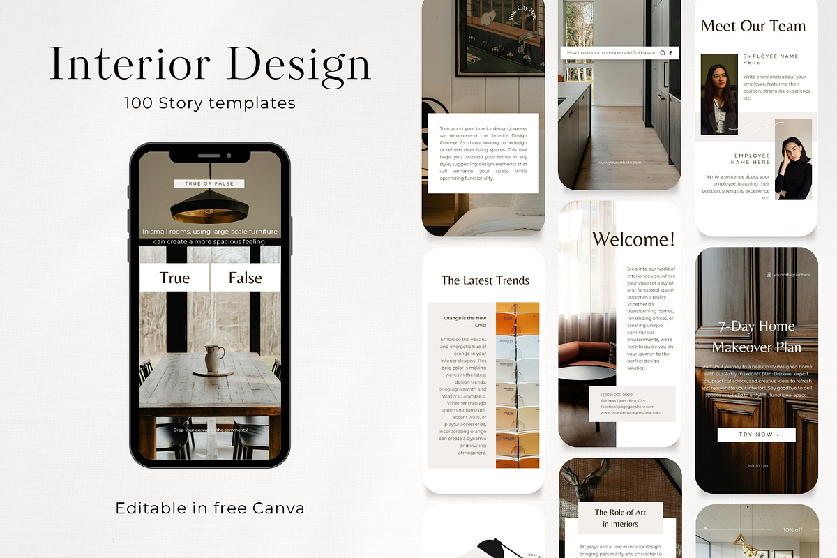 100 Interior Design Stories, a Social Media Template by PatternLab. (Photo 1 of 9)