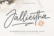 Jalliestha - Handwritten Signature, a Script Font by zeenesia (Thumbnail 1 of 16)