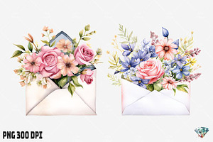 Vintage Envelope Flowers