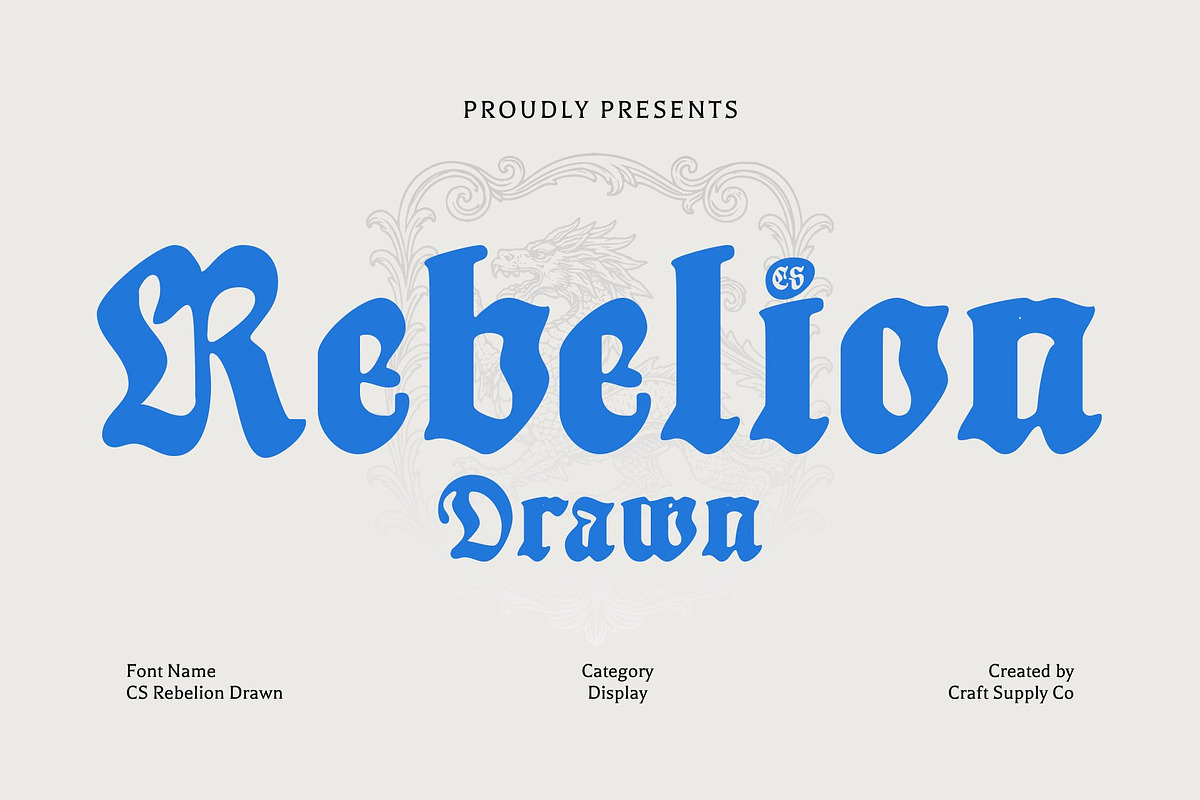CS Rebelion Drawn, a Blackletter Font by Craft Supply Co. (Photo 1 of 8)
